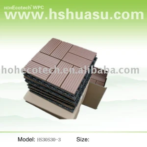 decking/carrelage composés en plastique en bois respectueux de l'environnement