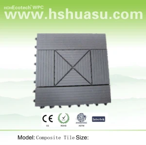 tuiles composées du bois-plastique démontable DIY