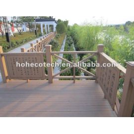 Eco natrual wood (Wood plastic composite) wpc stair railing/garden railing/playground railing/guard rails/river bank railing