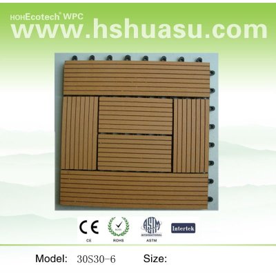 wood plastic outdoor and indoor deck tile