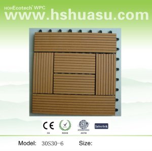 wood plastic outdoor and indoor deck tile
