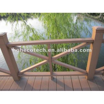 Wpc respectueux de l'environnement rails de clôture extérieurs décoratifs de clôture/garde de /stair (de composé en plastique en bois)/balustrade rail de jardin/banque de fleuve