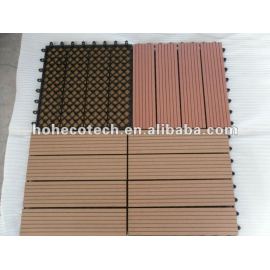 Eco-friendly wood plastic composite decking/floor tile Interlocking deck tile DIY wpc composite decking