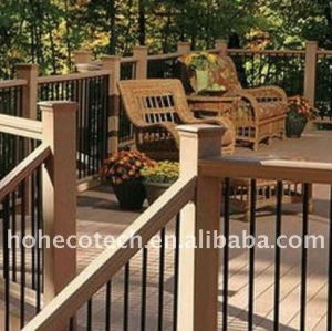 Pavimentazione esterno impermeabile wpc plastica wpc pavimenti/decking composito decking