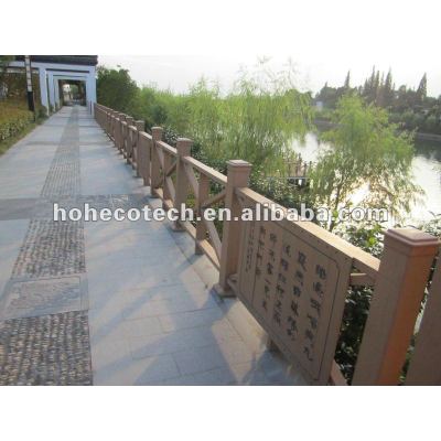 Natural looking (Wood plastic composite) wpc composite stair railing/garden railing/playground railing