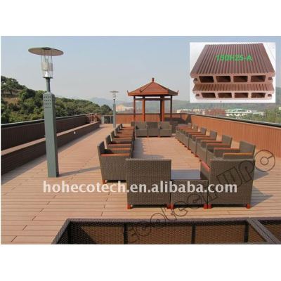 wood plastic composite decking Public places outdoor Fashionable balustrade decking design WPC Flooring