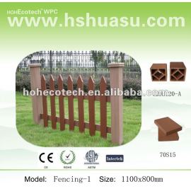 Natural wood feel WPC new fencing material /composite fence/yard edge fence