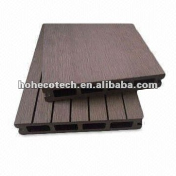 compuesto plástico de madera suelo hueco wpc decking exterior