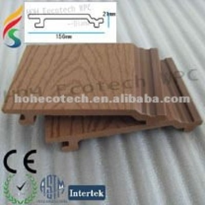 wood-color outdoor wpc wall panel/garden wall panel/wall cladding