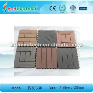 Tuile de /bathroom de tuile du decking tiles/DIY de plancher de Huasu WPC/panneau composés de sauna