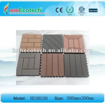 Huasu WPC composite flooring decking tiles/DIY tile/ /bathroom tile/sauna board