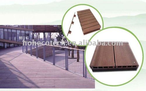 Piso decking de wpc, outfoor wpc pisos, decking de wpc bordo