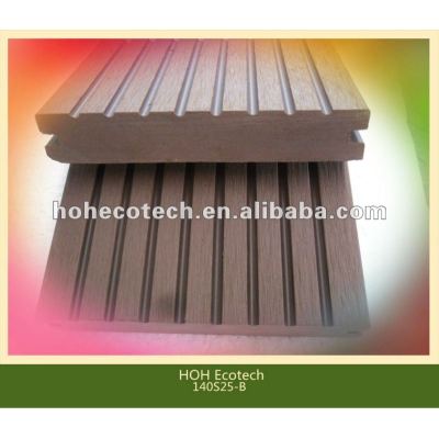 Durable hot sale eco-friendly wpc solid decking (water proof, UV resistance, resistance to rot and crack)