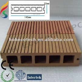 Wood plastic composite floor for garden plank