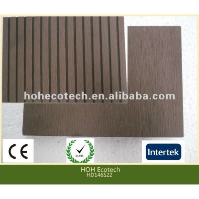 Durable hot sale eco-friendly wpc solid decking (water proof, UV resistance, resistance to rot and crack)