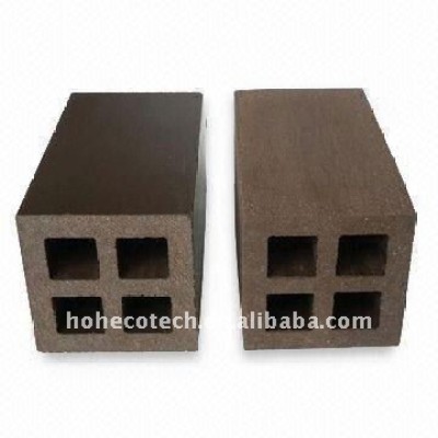 55*55mmY Hollow lighter design small size WPC POST wpc fencing wpc deck railing /stair railings