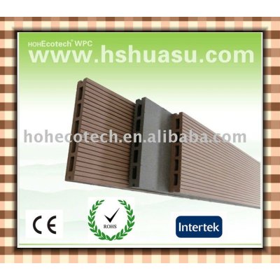 100% recyclable outdoor hollow wood composite flooring (CE ROHS ASTM ISO9001)