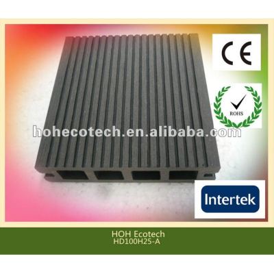 Durable hot sale eco-friendly wpc hollow decking (water proof, UV resistance, resistance to rot and crack)