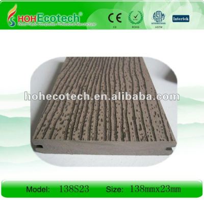 CE/ROHS/Intertek appproved embossed WPC solid decking/flooring, wpc deck with wood grain