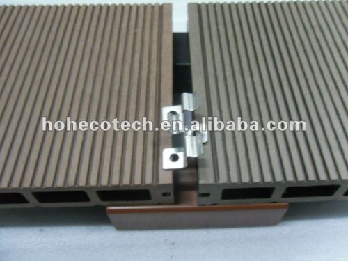 Stainless steel accesorries Composite wood timber for outdoor/public decoration WPC Decking /flooring wpc composite wood timber