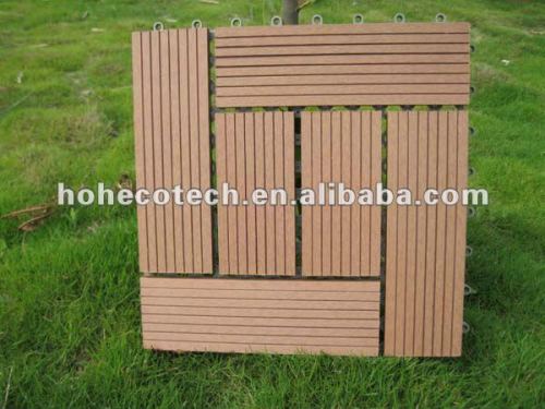 Indoor and outdoor wpc diy tiles/composite deck tiles/wpc decking