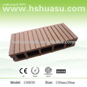 wood polymer composite deck material