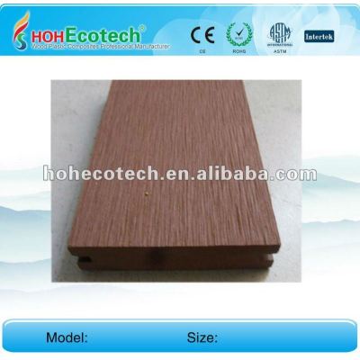 Cheap price Anti-UV water-proof wood plastic composite solid decking (CE ROHS)