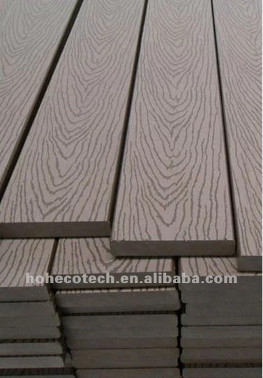Long life recycled plastic wood flooring