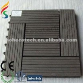 interlock diy tiles internal/external flooring 310x310mm wpc bathroom tile Wood Plastic Composite tile