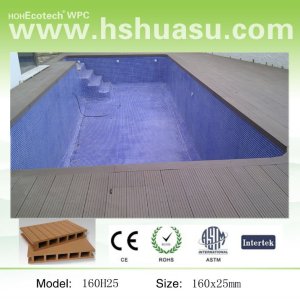 decking composé en plastique en bois, plancher de bois de construction