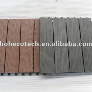 300mmx300mm Durable interlocking WPC decking/floor tiles