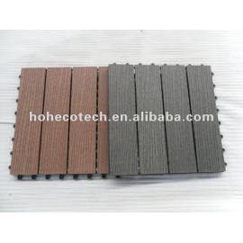 300mmx300mm Durable interlocking WPC decking/floor tiles
