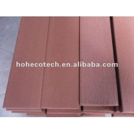 Wood plastic composite brush decking