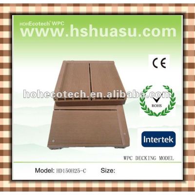 100% recyclable outdoor hollow wood composite flooring (CE ROHS ASTM ISO9001)