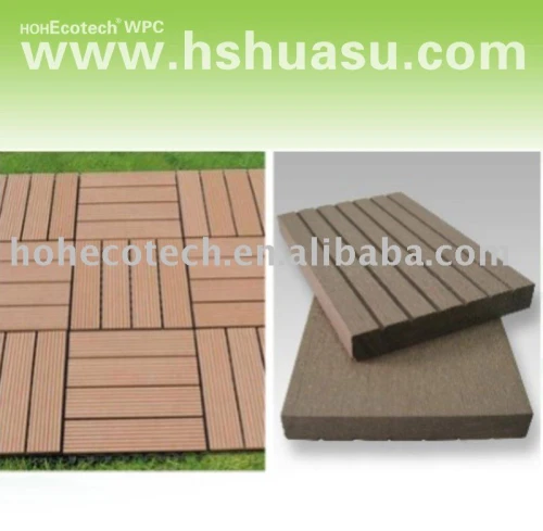decking de decking de wpc/carrelage composés en plastique en bois respectueux de l'environnement