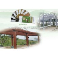 木製の合成のテラスのpergola