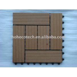 Providing wood-plastic composite flooring diy deck tile