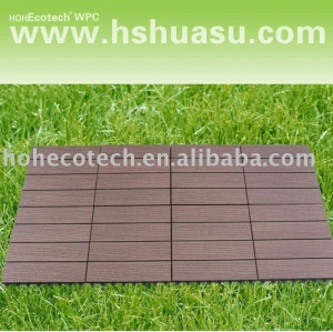 tuile composée en plastique en bois respectueuse de l'environnement du decking DIY