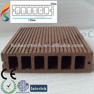 High strength waterproof wpc(plastic wood composite) decking floor