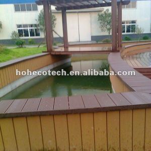 water-proof wpc pondside decking/wpc decking (CE RoHS ASTM)
