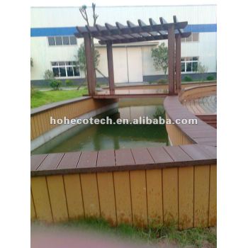 water-proof wpc pondside decking/wpc decking (CE RoHS ASTM)