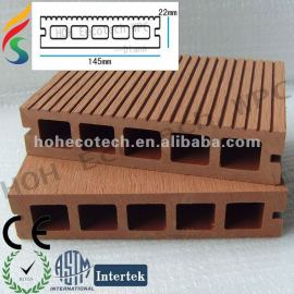 High strength waterproof wpc(plastic wood composite) decking floor