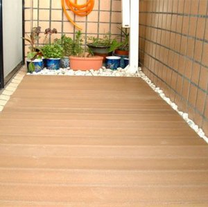 Corridor wood plastic composite outdoor flooring