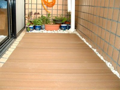 Corridor wood plastic composite outdoor flooring