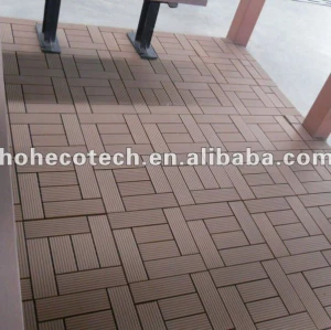 Household/ outdoor wpc deck with CE, ROHS, SGS 300x300mm 400x400mm WPC wood plastic composite decking/flooring decking tiles