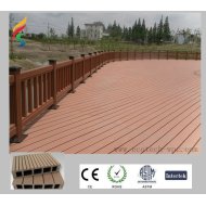 突き出されたdeckingはプールまたは庭のための生態学的なWPCの合成のdeckingに乗る