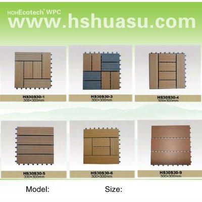 WPC snapping deck tile