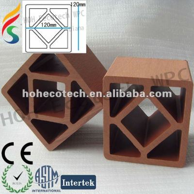 Recycled high quality outdoor decorative wood plastic composite wpc fencing post