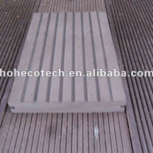 plancher extérieur composé en plastique en bois de vente chaude durable (preuve de l'eau, résistance UV, résistance à se décomposer et fente)