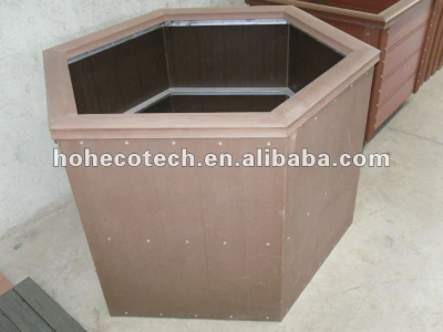 Contenitore composito di plastica di legno di fiore del wpc